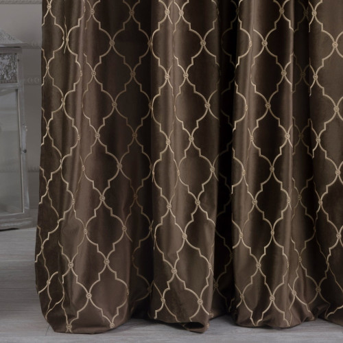 Штора Arya 200Х280 с подхватом MAROKKO CHOCOLATE