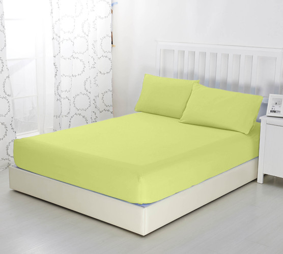 Простыня Текс-Дизайн "Салатовый", 90x200, трикотаж, на резинке (ш90200салат.)