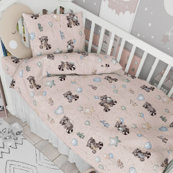 Постельное белье Valtery &quot;Еноты бежевые&quot;, детский, поплин (7598-5-1635)