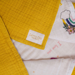 Полотенце Valtery "TowelMuslinYellow2", 115x115, хлопок (TowelMuslinYellow2-11303)