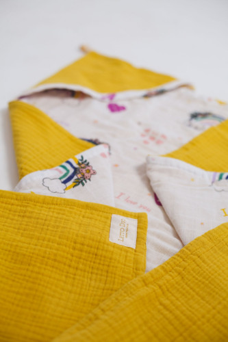 Полотенце Valtery "TowelMuslinYellow2", 115x115, хлопок (TowelMuslinYellow2-11303)