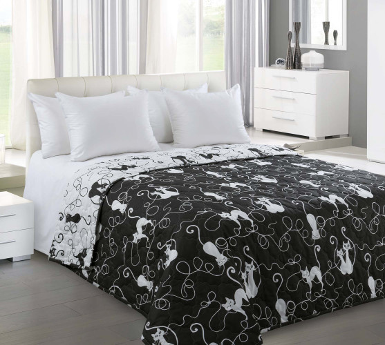 Покрывало Королевское искушение (Текс-Дизайн) "Котофей 1", 140x210, перкаль, стеганое (П140210Кот)