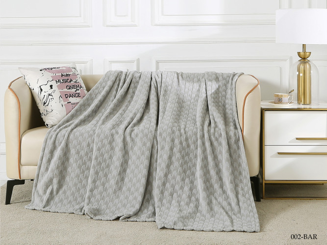 Плед Cleo "BARS", 200x220, велсофт (200/002-BAR/LA)