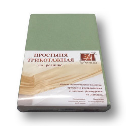 Простыня AlViTek (АльВиТек), 160x200, трикотаж, на резинке (ПТР-ОЛ-160)