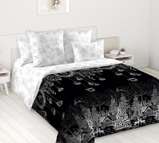 Постельное белье Королевское искушение (Текс-Дизайн) "Ночь перед Рождеством 1", Зима-Лето, 2-спальный, перкаль, на молнии (3553ПН662791)