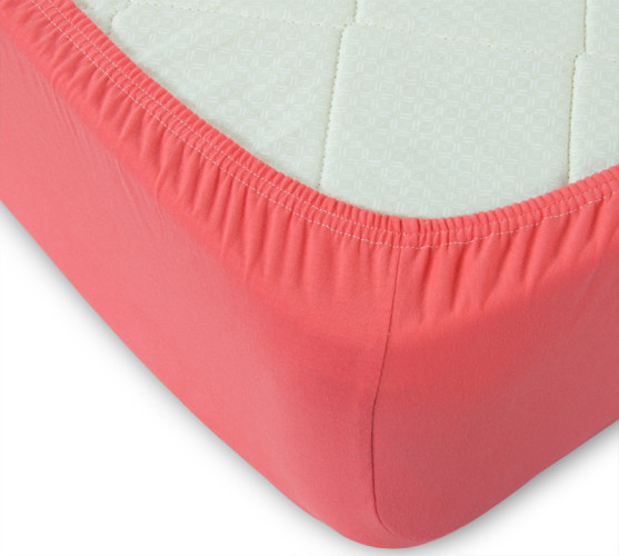Простыня Текс-Дизайн "Коралловый", 140x200, трикотаж, на резинке (ш140200корал)