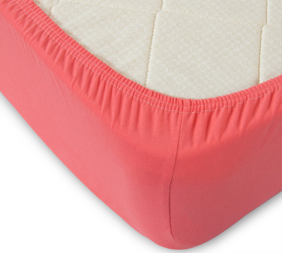 Простыня Текс-Дизайн "Коралловый", 140x200, трикотаж, на резинке (ш140200корал)