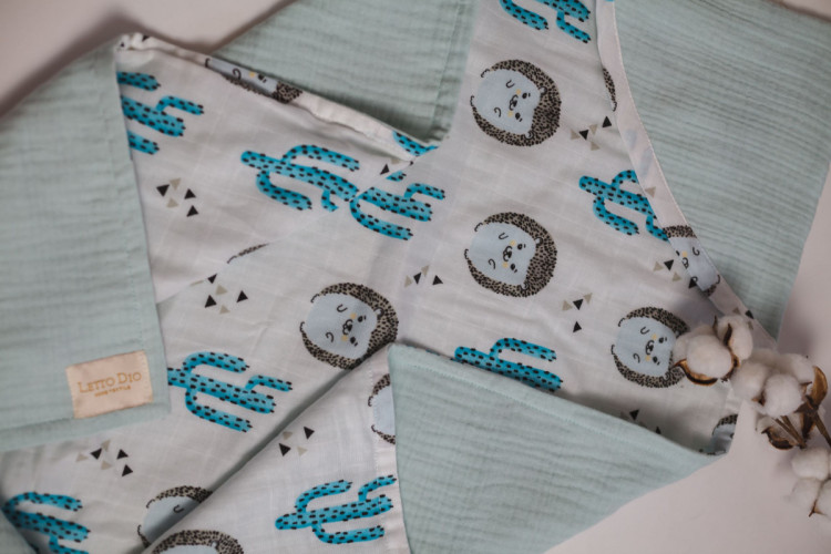 Полотенце Valtery "TowelMuslinMint", 115x115, хлопок (TowelMuslinMint-11303)