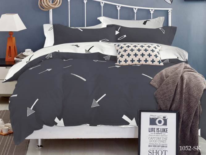 Постельное белье Cleo "Satin de Luxe 1052-SK", евро, сатин, на молнии (31/1052-SK)