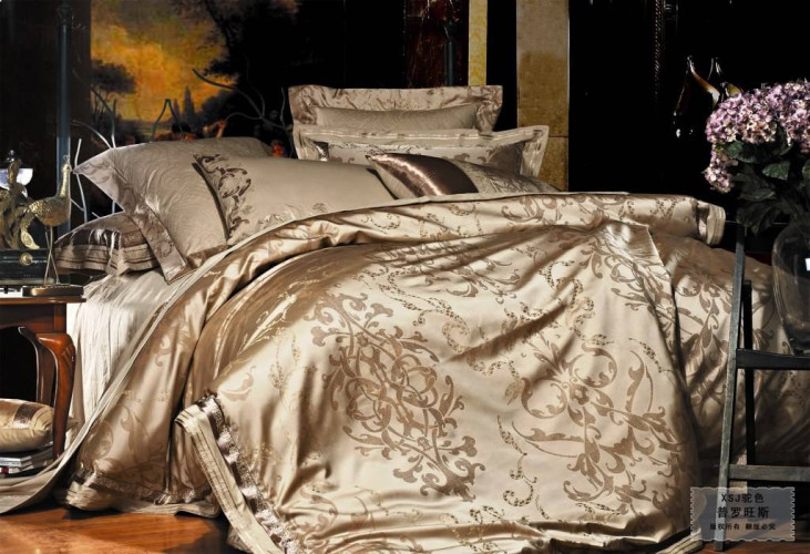 Постельное белье Фамилье "TJ-BEZ-09", 2-спальный, сатин (TJ-BEZ-09-173)