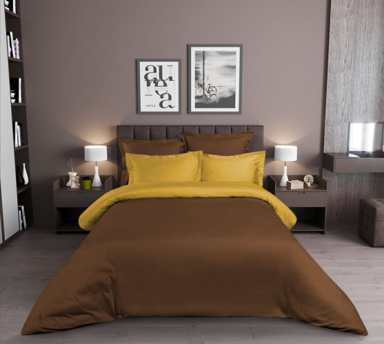 Постельное белье Королевское искушение (Текс-Дизайн) "Янтарь", 1.5-спальный, сатин, на молнии (1312Г86271я)