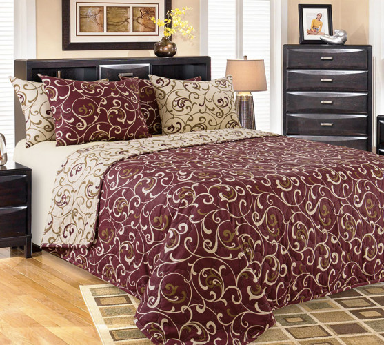 Покрывало Королевское искушение (Текс-Дизайн) "Вензель 1", 180x210, перкаль, стеганое (П180210ВЕНЗ)