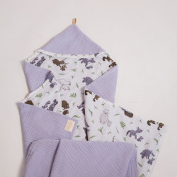 Полотенце Valtery "TowelMuslinLilac", 100x100, хлопок (TowelMuslinLilac-11302)