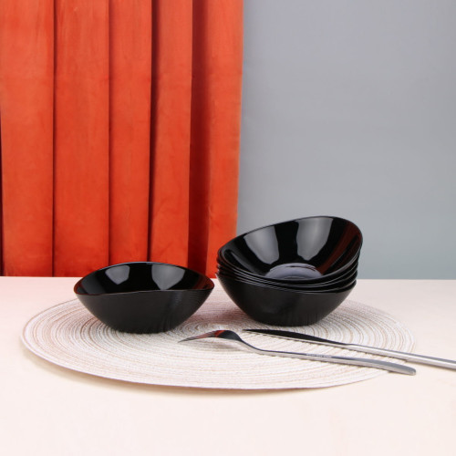 Салатник Arya из опалового стекла 6 Пр. Ellipse Черный