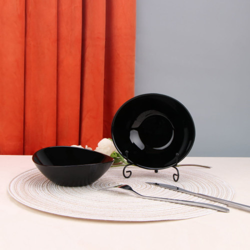 Салатник Arya из опалового стекла 6 Пр. Ellipse Черный