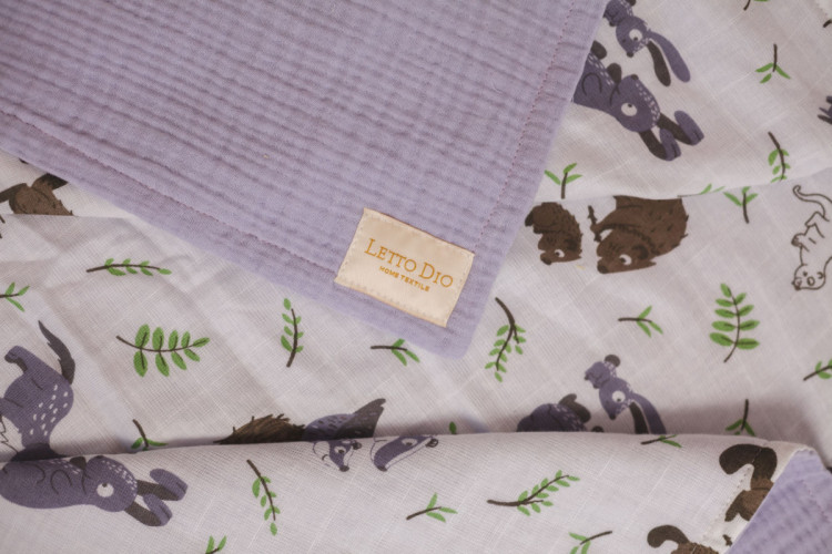 Полотенце Valtery "TowelMuslinLilac", 115x115, хлопок (TowelMuslinLilac-11303)