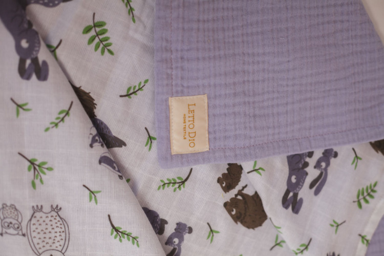 Полотенце Valtery "TowelMuslinLilac", 115x115, хлопок (TowelMuslinLilac-11303)