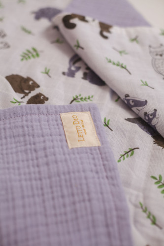 Полотенце Valtery "TowelMuslinLilac", 115x115, хлопок (TowelMuslinLilac-11303)