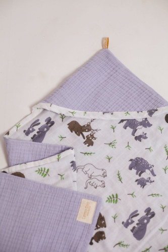 Полотенце Valtery "TowelMuslinLilac", 115x115, хлопок (TowelMuslinLilac-11303)