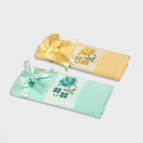 Набор полотенец Arya Home "Simin 4", кухонные, 45x70, хлопок, 2 шт (8680943099044)