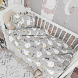 Постельное белье Valtery &quot;Гуси (серые)&quot;, детский, поплин (7642-2-1635)