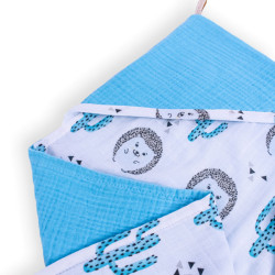 Полотенце Valtery "TowelMuslinBlue1", 100x100, хлопок (TowelMuslinBlue1-11302)