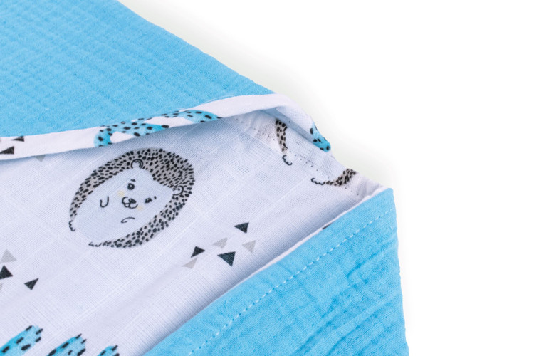 Полотенце Valtery "TowelMuslinBlue1", 100x100, хлопок (TowelMuslinBlue1-11302)