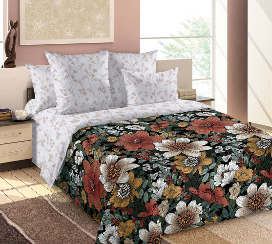 Постельное белье Белиссимо (Текс-Дизайн) "Уютный сад 1", евро, поплин (4150ЛН660771)