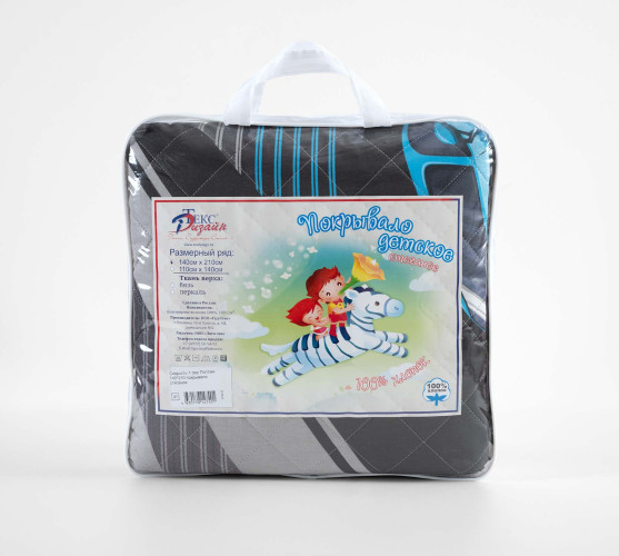 Покрывало Текс-Дизайн "Скорость 1", детское, 110x140, поплин, стеганое (П1114661381)