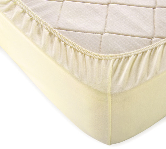 Простыня Текс-Дизайн "Молочный", 160x200, трикотаж, на резинке (ш160200моло)