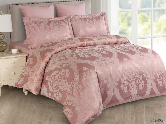 Постельное белье Cleo "Royal Jacquard 032-RG", семейный, сатин-жаккард, на молнии (41/032-RG)