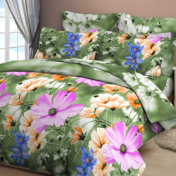 Постельное белье Valtery &quot;Нежная Космея-1&quot;, семейный, бязь (095963-1255)