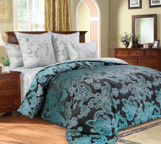 Наволочка  Королевское искушение (Текс-Дизайн) "Цвет ночи компаньон 1", 70x70, перкаль (00П2Н205141)