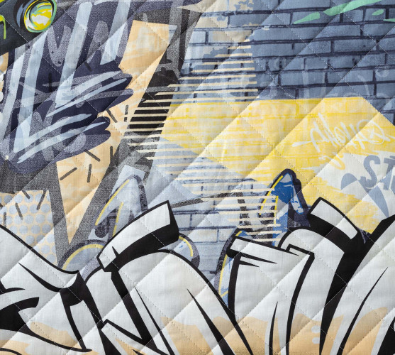 Покрывало Текс-Дизайн "Уличные гонки 1", детское, 110x140, поплин, стеганое (П1114660731)