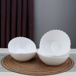 Салатник Arya из опалового стекла 6 Пр. Shell Белый