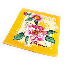 Набор полотенец вафельных Valtery "ПИОН желтый", 50x60, хлопок, 2 шт (80181y-2171)