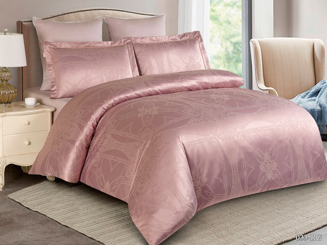 Постельное белье Cleo "Royal Jacquard 033-RG", евро, сатин-жаккард, на молнии (31/033-RG)