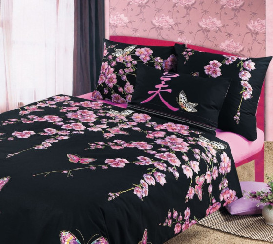 Постельное белье Белиссимо (Текс-Дизайн) "Сакура 1", семейный, поплин (6100ЛН91851)