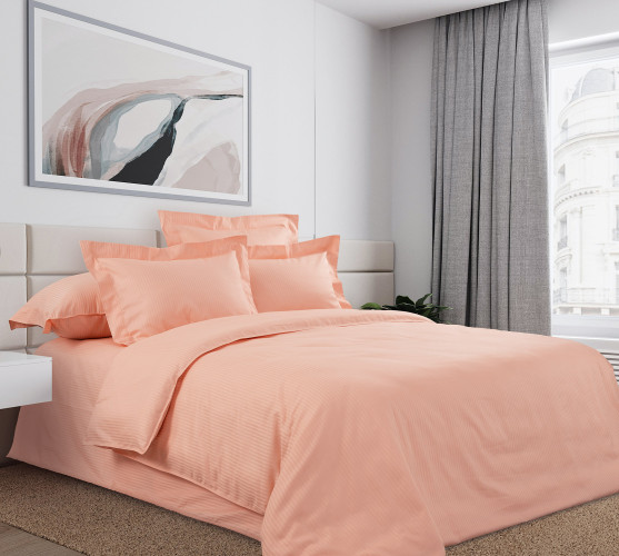 Постельное белье Королевское искушение (Текс-Дизайн) "Медовик", евро, страйп-сатин, на молнии (LK7326ZЯ1616)