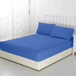 Простыня Текс-Дизайн "Синий", 120x200, трикотаж, на резинке (Ш120200син)