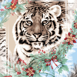 Полотенце вафельное Текс-Дизайн "Год тигра 1", кухонное, 50x60, вафельное полотно (ПВ5060209311)