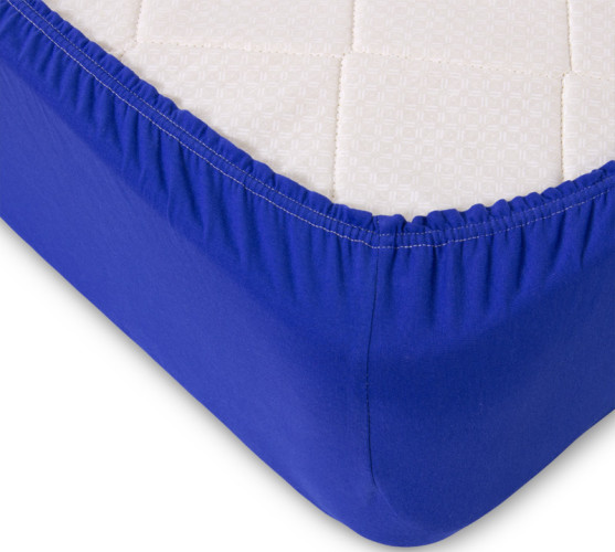 Простыня Текс-Дизайн "Синий", 160x200, трикотаж, на резинке (ш160200син)