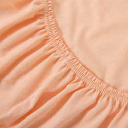 Простыня Текс-Дизайн &quot;Персиковый&quot;, 180x200, трикотаж, на резинке (ш180200перс.)