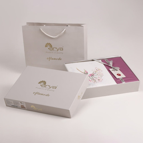 Постельное белье Arya Home "Aleyza", 1.5-спальный, сатин, печатное (8680943081520)