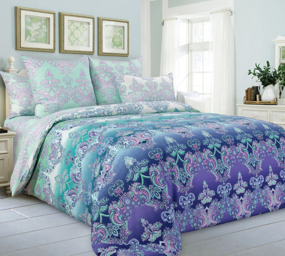 Постельное белье Белиссимо (Текс-Дизайн) "Перелив 1", семейный, поплин (6150ЛН199911)