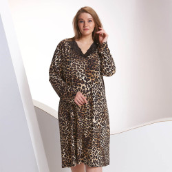 Пижама Туника Arya Кружевная 12430 XXXL Леопардовый