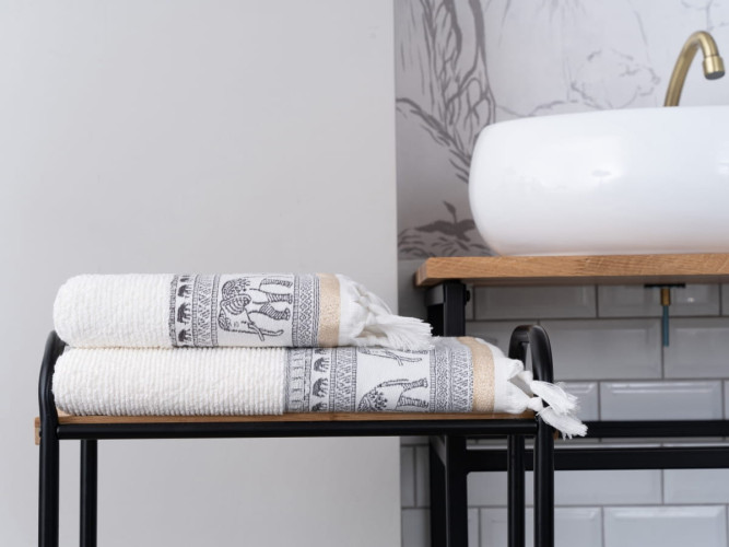 Полотенце Arya Home "Luck", для лица и рук, 50x90, жаккард (8680943090393)