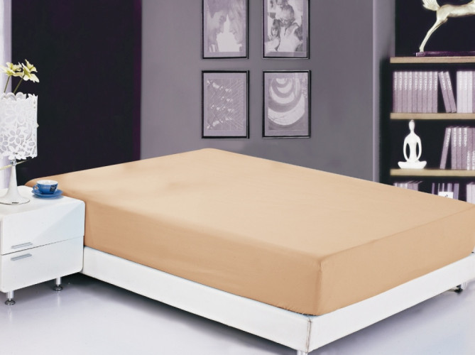 Простыня Valtery "PRC-R-03", 160x200, сатин, на резинке (PRC-R-03-1784)