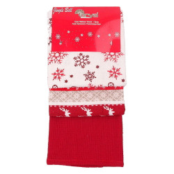 Набор полотенец Arya Home &quot;Jingle Bell&quot;, кухонные, 38x64, хлопок, 3 шт (8680943112262)