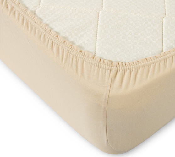 Простыня Текс-Дизайн "Бежевый", 90x200, трикотаж, на резинке (ш90200беж)